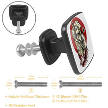Set di 4 pezzi con maniglia quadrata per armadio da cucina, credenza, cassettiera, cassettiera, con viti, per cucina, comò, armadietto, bagno, armadio Vinatge Dragon tatuaggio giapponese