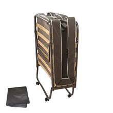 Tomaino - Brandina Pieghevole Con Materasso Ortopedico Letto Singolo Pieghevole, 80 x 190 Con Rotelle