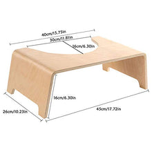 Rubyu - Sgabello in Legno Antiscivolo per Bambini, Motivo: Donne Incinte e anziane, 48 x 26 x 15,5 cm