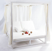 Almar garden - Letto a Balinese, tende in alluminio, colore: bianco
