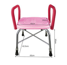 MGMDIAN Bambini Anziani con braccioli da Bagno Sgabello da Bagno in Lega di Alluminio Antiscivolo Accessori da Bagno