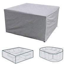 DAPAIZI Coprimaterasso Impermeabile da Giardino Argento Esterno - Coperchio Antipolvere Rettangolare per Sedia E Tavolo con Cinghie per Chiusure per Patio (231 * 231 * 30cm)