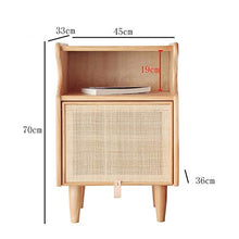YWSZJ Mobili Camera da Letto Comodino Stile di Legno Solido in Rattan Comodino Divano Fianco del Mobile
