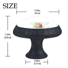 Set di 4 maniglie rotonde per armadio da cucina, credenza, cassettiera, cassettiera, con viti, per cucina, comò, armadietto, bagno, armadio, acquerello ragazzo prendere uova di Pasqua