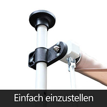 Hengda 150 * 120cm Tenda da Sole Retrattile Avvolgibile Manuale con Pali di Supporto Impermeabile