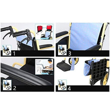 Carrozzine Semoventi, Transit Portatile Travel Self-Style, Old Man Pieghevole Lega di Alluminio Cuscino Oxford Traspirante Pu Bracciolo Impermeabile Schienale Pieghevole Luce A