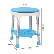 CLJ-LJ Doccia Bagno banco sedie for Anziani, Handicap idromassaggio Sedili Doccia for Adulti con mensola, Sgabello Superficie 360 ° Sgabello Girevole Vasca da Bagno, Stanza da Bagno