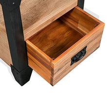 Comodino Bianco con Cassetto,Cassettiera con 1 Cassetti da Letto in Legno massello di acacia Cassettiera Camera da Letto Comodino con Cassetto e Scompartimento Aperto 40 x 30 x 54 cm