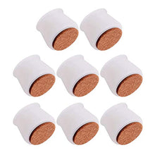 Breale - Set di 8 protezioni per gambe in silicone per sedie e sedie, antiscivolo, antiscivolo, con cuscinetti in feltro per la riduzione del rumore