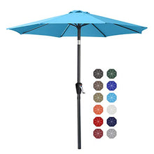 ABCCANOPY Ombrellone con pulsante per l’inclinazione, per il cortile, tavolo, mercato, giardino, terrazza e piscina, 8 stecche, oltre 13 colori, diametro: 19 cm / 22,9 cm / 25,4 cm