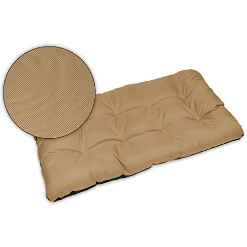 SuperKissen24. Cuscino per Bancale Divano Pallet 120x80 cm Seduta Impermeabile e Comodo per Divanetti da Esterno - Beige