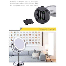 Specchio per Il Trucco, Specchi per Il Bagno Specchio per Il Trucco Specchio da 6 Pollici con LED e ingrandimento 5X, ingrandimento (Colore: Argento, Dimensioni: 6 Pollici)
