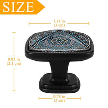 Mandala vector art Pomelli per Porta Set di 4 Pomelli per Mobili Manopole per Cassetti Cucina Armadio Vetro