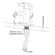 BONADE Rubinetto del Lavabo Miscelatore Monocomando per Lavandino Rubinetto bidet Fintura Cromo - S modello
