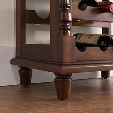 zxb-shop Portabottiglie Scaffale di stoccaggio for Vino in Legno con armadietto for Vino con cassetto (Marrone) Portabottiglie da appoggio