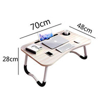 Scrivania per Laptop Tavolo Pieghevole sul Letto Comodino Grande Scrivania Pieghevole Scrivania Portatile con Tablet E Slot per Telefono Cassetto Perfetto (Color : Black, Size : 70 * 48 * 28cm)