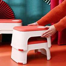 H-M-Shelf Sgabello di plastica Antiscivolo Sgabello Addensato Sgabello Domestico Soggiorno Sgabello Sgabello Cambio Sgabello Sgabello Bagno Bagno Sgabello da Bagno 32.7x23.8x17.8 cm, 34.5x24.8x25cm