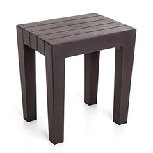 Tatay Lombok Sgabello Rettangolare, Polipropilene, Senza BPA, Finitura Effetto Legno, la Protezione anti-UVA, Anche 130kg, Adatto a 38x29x41cm Interni ed Esterni, Marrone