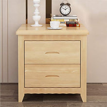 Comodino In Legno Massello, con Camera da Letto con Cassetti, Moderno E Semplice Contenitore Piccolo Armadio Contenitore 2 Peso 300 Kg-50x41x50 Cm FANJIANI
