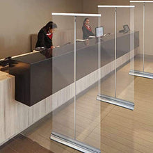 Barriera PVC Trasparente, Bar avvolgibili Trasparenti, Protezione per Starnuti da Terra per Scuole, Uffici, Supermercati, Ristoranti, Aziende