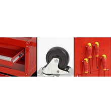 YIN YIN Carrello per Ripiani Rack Merci - Riparazione Auto Scaffale Mobile Strumento di Riparazione Parti di Ricambio Carrello Carrello a 3 Strati Multifunzione Carrello a rulli