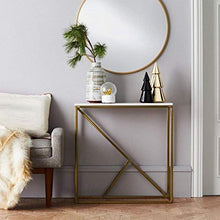 TONG HXF- tavolino Piccolo Rettangolare in Marmo tavolino Creativa Inferiore tavola d'oro 80 * 25 * 75cm Durevole