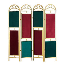 Room Screen Even Privacy dello Schermo Pieghevole 4 Pannelli, divisorio della Parete della Parete divisoria dei mobili, Camera da Letto Mobile Pieghevole a Colori Classica Rossa e Verde