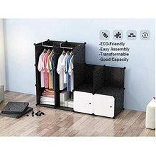 Armadio in stoffa fai da te portatile armadio modulare organizer cubo più profondo con asta per appendere Rollsnownow (dimensioni: 39 x 47 x 165 cm)