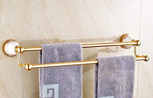 MBYW Portasciugamani Moderno Portasciugamani Elegante per Il Ciondolo Hardware, portasciugamani Bagno, portasciugamani Doppio in Alluminio, portasciugamani Bagno Europeo, Ciondolo Hardware Dorato
