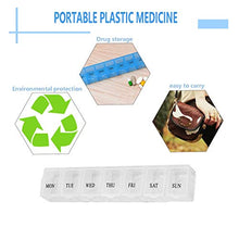 MXECO Contenitore per Pillola per Medicina settimanale da 7 Griglie Portatile Contenitore Portatile per Custodia per Tablet da Viaggio