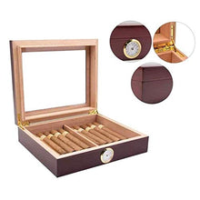 XZJJZ Cigar Humidor Cigar Box Portatile - Trasparente Glass Window Tenuta buona generalità Forte Wear
