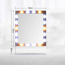 HEZHANG Specchio per il Trucco a Led Specchio per il Desktop Pieghevole Pieghevole Portatile Principessa Specchio Di Trucco Di Bellezza con Luce Di Riempimento Leero