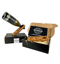 Winkram, portabottiglie singolo magico, fatto a mano, in una botte di vino rosso, idea regalo per gli amanti del vino, prodotto in Germania, 1 pezzo