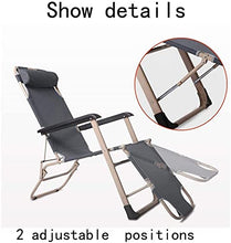 Lettino prendisole Zero Gravity, reclinabile grigio reclinabile Lettino prendisole Sedia regolabile 178 * 60 * 30cm Mobili da giardino per esterni Letto pieghevole per la spiaggia Piscina Patio estern