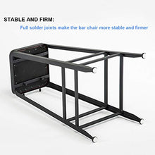 Sgabello da Bar Stile Industriale in Ferro Art Seggiolone per Colazione Gambe in Metallo Nero Sedile in Pelle PU per Cucina Sedia da Pranzo da Pub (Altezza Seduta: 65 / 75cm)