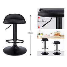 C-J-X STOOL/CHAIR Sgabello da Ufficio per Il Personale, Sedia da Conferenza in PU Nera Sgabello da Bar Girevole in Pelle da Bar Club Sgabello da Bar per La Colazione(Size:38 * 47-63CM)