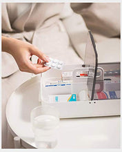 SUMMER HOME Kit di Pronto Soccorso per Uso Domestico Medicina di plastica Medicina Scatola di immagazzinaggio per Office Pill Organizer per