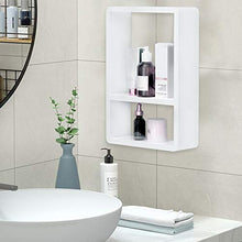 Mensola Da Parete Per Bagno, Scaffale Portaoggetti A 2 Ripiani Espositore Autoadesivo Per Cucina - Nessuna Foratura Necessaria