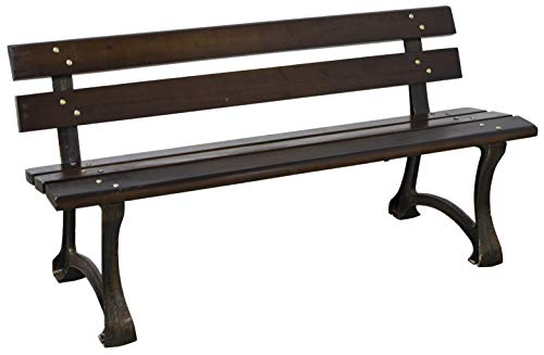 GIARDINI DEL RE Panchina da Giardino Legno e Acciaio dimensioni 150x62x73 PARCO