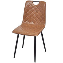 Sedie da pranzo in pelle 4 pezzi marrone chiaro universale estensibile sedia per soggiorno camera da letto cucina