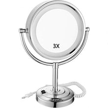 AJH Home Specchio da toeletta Specchio da Trucco Specchio da Trucco Specchio da toeletta Illuminato a LED Specchio ingranditore Specchio da Bagno Girevole a 360 Gradi SPE
