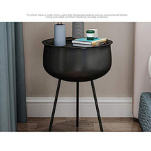 Jcnfa-Tavoli Piccolo Comodino, Scaffale in Metallo, con Spazio di Archiviazione, Tavolino Assemblato, 2 Colori(Size:13.77 * 23.62in,Color:Nero)