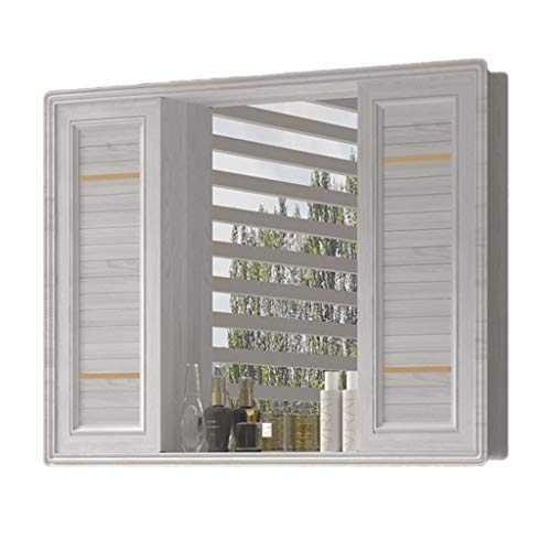 Armadietti a specchio Scorrevole Armadietto dei medicinali sospeso per Bagno Specchio Impermeabile con mensola Specchio per Il Trucco della Ragazza (Color : Bianca, Size : 100 * 12.5 * 70cm)