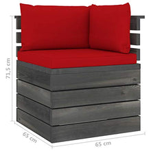 vidaXL Divano da Giardino 2 Posti su Pallet con Cuscini Massello Pino
