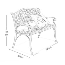 GaoF Panchina da Giardino Sedie da Parco, La panchina in Metallo nel Cortile ha Uno Schienale, Sedile per 2 Persone Chaise Longue in Alluminio pressofuso per Balcone
