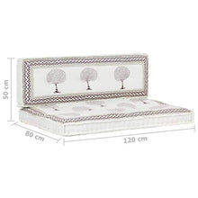 Goliraya Set Cuscini da Giardino per Pallet 2 pz con Stampa,Cuscini Grandi per Divano Pallet,Cuscino per Panca,Cuscini Pallet,Cuscino Panca,Cuscini Esterno,Cuscini da Giardino