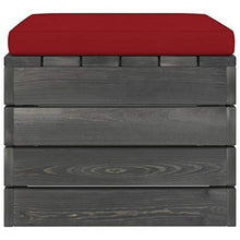 vidaXL Pouf da Giardino su Pallet 2 pz con Cuscini in Massello di Pino