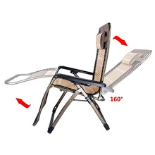 Sywlwxkq Sedie Heavy Duty Zero Gravity, Sedie da Spiaggia, Lettino Prendisole, Sedia reclinabile Pieghevole, Lettini Prendisole, Super Larghezza 65 cm, Giardino con Patio in Spiaggia Campeg