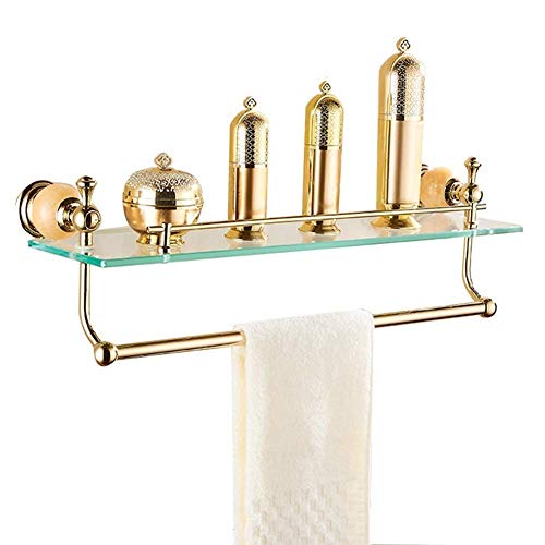 Mensola da bagno, mensola portaoggetti - Bagno mensola a parete doccia Caddy in acciaio inox rack di stoccaggio for le attrezzature da bagno con partizione portasciugamani da bagno (Dimensioni: 56 * 1