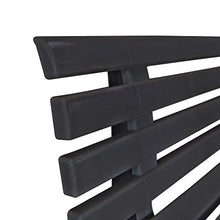 SHENGFENG Panca da giardino in plastica, panca per sedersi, colore: grigio, 145,5 x 49 x 74 cm